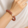 Sweet Heart: Embrace Love and Harmony with the Rose Quartz & Strawberry Quartz Bracelet
