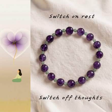 Amethyst & Hetian Jade Bracelet – Restful Sleep Energy