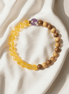 Golden Nanmu Wood & Citrine Bracelet – Stress Release & Positive Energy