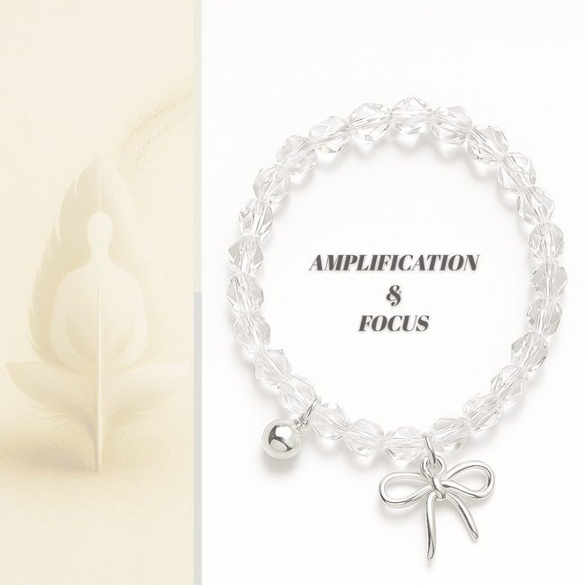 White Quartz Bow Bracelet – Pure Intention & Mental Focus