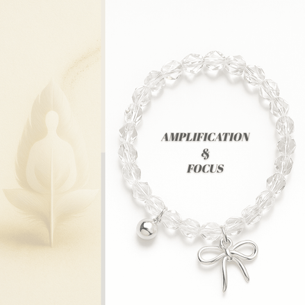 White Quartz Bow Bracelet – Pure Intention & Mental Focus