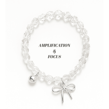 White Quartz Bow Bracelet – Pure Intention & Mental Focus