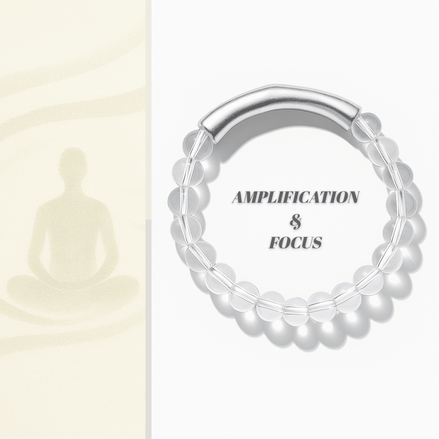 White Quartz Silver Bracelet – Protective Calm & Mental Clarity