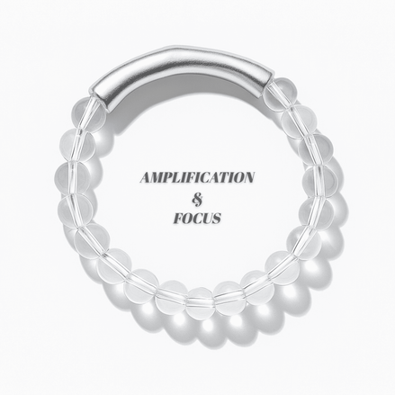 White Quartz Silver Bracelet – Protective Calm & Mental Clarity
