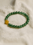 Green Strawberry Quartz & Jade Double Bracelet – Calm Sleep Energy