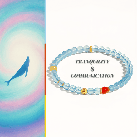 Aquamarine Amber Bracelet – Fortune Flow & Rooted Joy