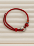 Sterling Silver Snake Knot Red Thread Bracelet – Focus & Fortune