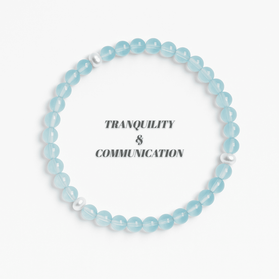 Aquamarine & Pearl Bracelet – Calm Energy & Balanced Heart