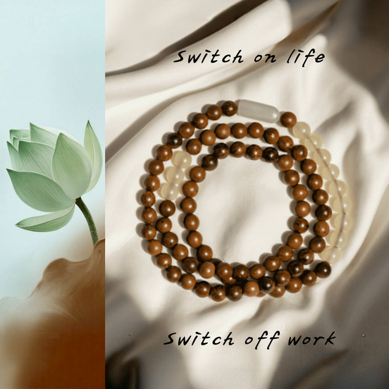 Hetian Jade & Golden Sandalwood Multi-Layer Bracelet – Evening Calm Ritual