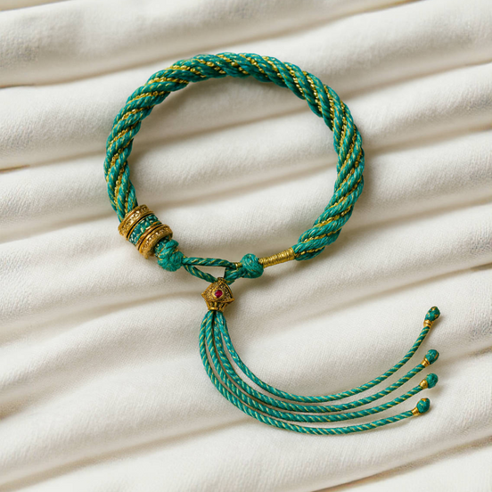 Tibetan Rope Bracelet – Fortune & Thangka Blessings