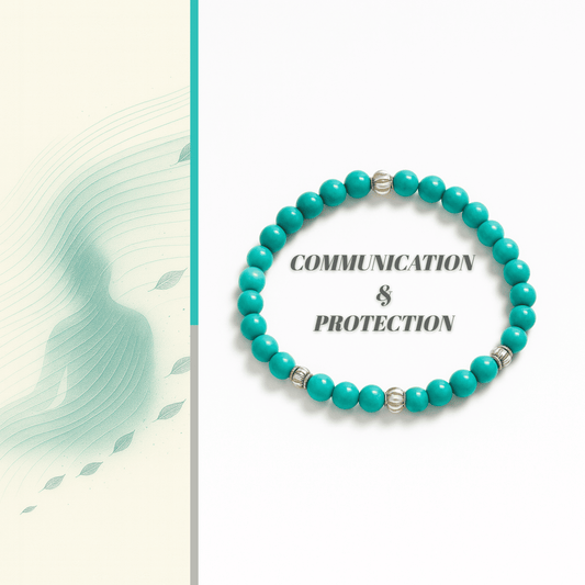 Tibetan Silver Turquoise Bracelet – Strength & Grounding Energy