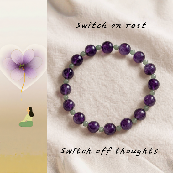 Amethyst & Hetian Jade Bracelet – Restful Sleep Energy