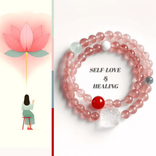 Strawberry Rose Quartz Bracelet – Self-Love & Trust Within