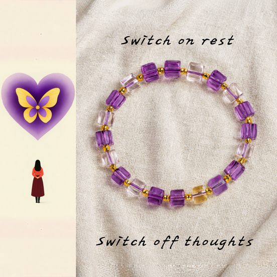 Amethyst and Citrine Bracelet – Relax & Recharge Sleep