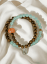 Green Sandalwood & Dongling Jade Double-Layer Bracelet – Vintage Relaxation