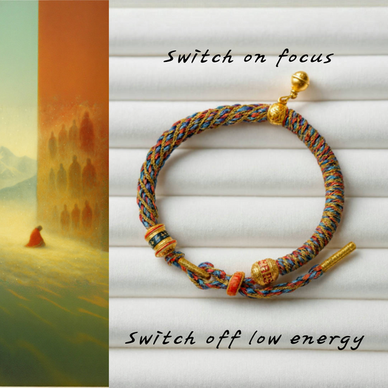 Six-Word Mantra Tibetan Multicolor Braided Bracelet – Protection & Blessings