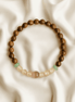 Golden Sandalwood & Green Dongling Jade Bracelet – Emotional Stability