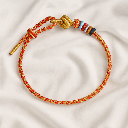 Red Dragon  Blessing Bracelet – Multicolor String Talisman for Luck, Energy & Protection