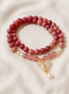Rhodochrosite & Chalcedony Butterfly Bracelet – Sleep Ritual & Emotional Rebirth