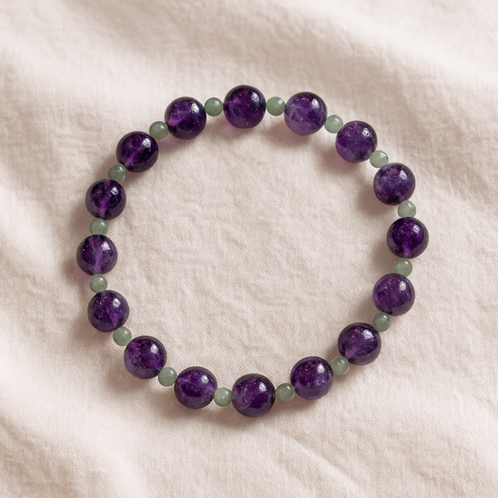 Amethyst & Hetian Jade Bracelet – Restful Sleep Energy