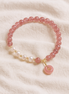 Strawberry Quartz & Garnet Bracelet – Romantic Calm Sleep