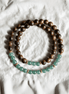 Premium Agarwood & Jade Double-Layer Bracelet displayed on a soft background, combining natural green jade and aromatic agarwood beads, ideal for mindful unwinding in off mode.